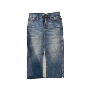 Madewell long jean skirt NWT size 27